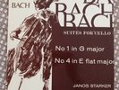 BACH * JANOS STARKER SUITES FOR CELLO No. 1 & 4 UK LP SAGA XID 5167