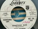 Eddie Cochran  Liberty 55203  SOMETHIN' ELSE  (RARE PROMO) (GREAT ROCKABILLY 45)