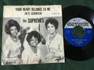 RARE THE SUPREMES 45 YOUR HEART BELONGS TO  ME PICTURE SLEEVE ORIG 1962 MOTOWN