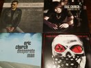 rare vinyls Eric church. 4 records included two of them rare white 1 blue 