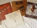 Set 4 LPs vinyl AC/DC Brian Johnson, For those, Blow up, Fly on the wall, Flick