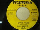 ROBB LONDON & THE ROGUES 45 Bitter Tears 1965 Rare Texas GARAGE ROCK