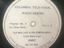 Rare 78rpm - 1930 Columbia 12-inch Transcriptions - Ted Wallace Campus Boys Jazz