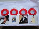 4 MICHAEL JACKSON 45s   UK Red vinyl Records  #6,7,8,9 Thriller, Beat it,Billie