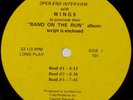 WINGS: Band on the Run US Promo Only Interview w/ Script 12” Beatles Rarity LP