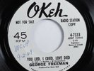 Crossover Soul 45 GEORGE FREEMAN You Lied I Cried Love Died OKEH VG+ promo HEAR