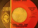 CARL & THE COMMANDERS Farmer John / Cleanin' Up CAMEO Promo 45
