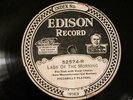 EDISON 52574 PICCADILLY PLAYERS Lady Of The Morning/ On With The Dance  EE-/E