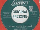ROCKABILLY ORIG: EDDIE COCHRAN - Mean When I'm Mad/One Kiss LIBERTY