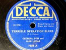 PREWAR BLUES 78: GEORGIA TOM & JANE LUCAS Terrible Operation Blues THOMAS DORSEY