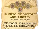 1919 Rare Edison Diamond Disc LET US NOT FORGET Thomas Edison Speaks World War I