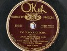 78 RPM -- Louis Armstrong & His Hot Five (2 early 78s), Okeh 8261, 8343, G- Jazz