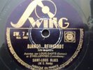 Disque 78 tours  Django Reinhardt .... Saint Louis Blues / Boucin around