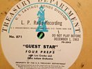 RADIO SHOW: TREASURY DEPT 12/1/63 FOUR PREPS & NAT KING COLE SPECIALS