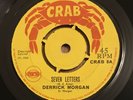 Derrick Morgan / Seven Letters - Rare reggae vinyl single 45rpm UK 1969 CRAB 8