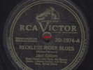 78-BLUES-JAZZ GILLUM-LOOK ON YONDER WALL/RECKLESS RIDER BLUES on RCA