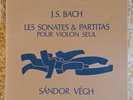 Sandor VEGH BACH Sonatas & Partitas VIOLIN 3 LP's BOX Set VALOIS CMB14 Rare NM