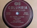 Tony Bennett – 78rpm single 12-inch – Columbia #3022-C De Pobre A Rico