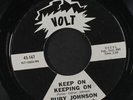 RUBY JOHNSON: Keep On Keeping On / If I Ever Needed Love 45 (dj, sl warp, dnap,