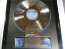 BON JOVI - NEW JERSEY / AUTHENTIC RIAA PLATINUM SALES AWARD CERTIFIED 11/18/1989