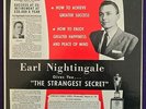EARL NIGHTINGALE The Strangest Secret LP '58 PRIVATE Success Motivation EX/NM-