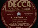 QUINTET OF THE HOT CLUB OF FRANCE QHCF Lambeth Walk 78 Decca 23077 E- '38 HEAR