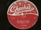 BLUES J.B. LENORE Let Me Die With The One I Love CHECKER 844