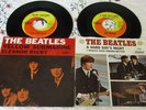 2 Beatles Vinyl 45s w/Picture Sleeves-Yellow Submarine & A Hard Day's Night