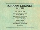 110g4.  Bruno Walter & Felix Weingartner - Strauss Waltzes - Col. 364 (4 record)