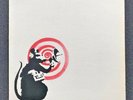 BANKSY - Dirty Funker - Radar Rat - Red on Grey - Ltd Edition 12