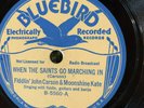 Bluebird 5560 Fiddlin John Carson & Kate SNOWY WHITE WINGS Country 78rpm E- 1934