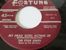 THE FOUR KINGS DETROIT HOLY GRAIL DOO WOP GROUP  45 FORTUNE LABEL # 811 STAMP DW