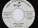 Rockabilly 45 VINCE EVERETT Such A Night ABC-PARAMOUNT promo HEAR