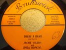 156...JACKIE WILSON AND  LINDA HOPKINS...SHAKE A HAND...BRUNSWICK 55243...VG++
