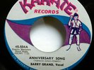 BARRY GRAND 45 Anniversary Song / Looking Back KARATE RECORDS VG++   Ws1068