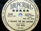 THE BEES doo-wop 78 strong VG IMPERIAL promo I WANT TO BE LOVED   GET AWAY TB131