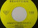 Rare Funk 45 - EARL LETT : BORN WITH THE FEELINGS on BEANTOWN