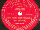 BILLIE HOLIDAY Commodore 526 Strange Fruit E- / Fine and Mellow V+ 78 rpm
