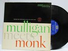 GERRY MULLIGAN - THELONIOUS MONK-MEET MONK ON RIVERSIDE JAZZ LP-STRONG VG+