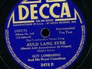 GUY LOMBARDO Auld Lang Syne LOUIS BLUES Rare Early 78 RECORD DECCA New Years Eve