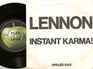 JOHN LENNON INSTANT KARMA  DANISH 45+PS 1970 THE BEATLES YOKO ONO APPLES 1003