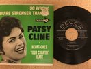 Patsy Cline - So Wrong / You're Stronger Than Me 45rpm EP Decca Records ED 2729