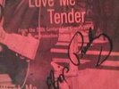 Elvis Presley Autograph 1956 Love Me Tender Pink Sleeve Silver Line Music Record