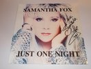 SAMANTHA FOX - Just One Night UK 1991 Jive LP - AUTOGRAPHED