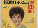 BRENDA LEE Sings TOP TEN HITS 33 1/3 EP, early 60's, autographed cardboard cover