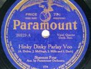 SHANNON FOUR Hinky Dinky Parlay Voo PARAMOUNT 20329 Arthur Hall JUMP FRITZ 78RPM