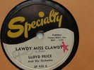 Lloyd Price – 78rpm Single 10-inch Specialty #SP-428 Lawdy Miss Clawdy