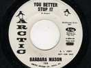 NORTHERN SOUL-BARBARA MASON-YOU BETTER STOP IT/HAPPY GIRL-ARCTIC 154