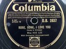 78 rpm - Miss HUE LEE - Rose, Rose I Love You - COLUMBIA DB 2837 - Chinese
