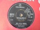 The Wheels - Bad Little Woman c/w Road Block 1966 UK 45 COLUMBIA MOD/R&B